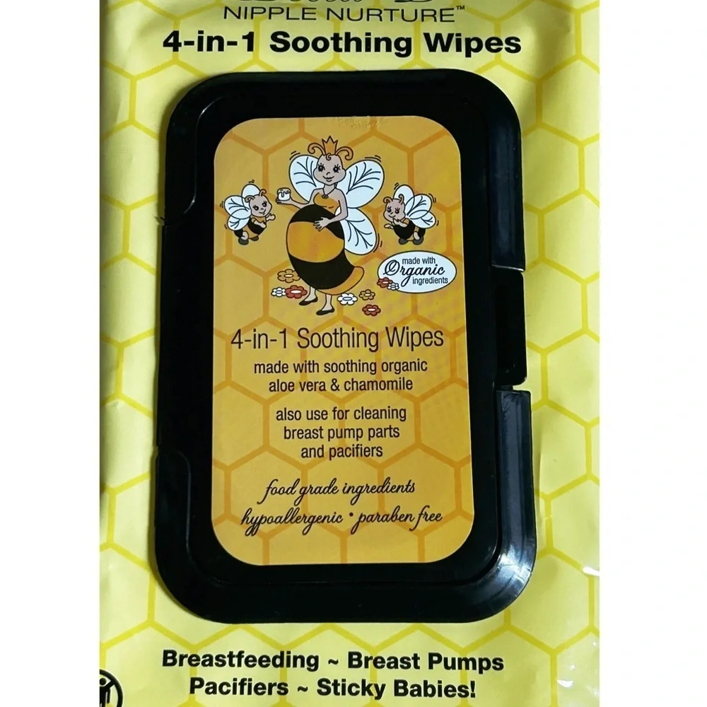 Bella B Nipple Nurture 4-in-1 Soothing Wipes Breastfeeding NWT 24 Ct